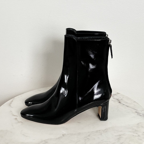 NEW Aeyde Donna 55mm Ankle Boots Black Patent Leather Size 36 EU 6 US - Picture 5 of 9
